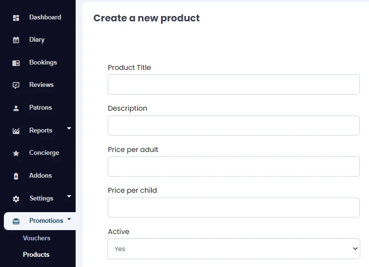 Create a new product