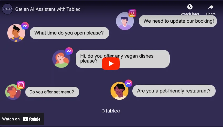 Get an AI Assistant with Tableo