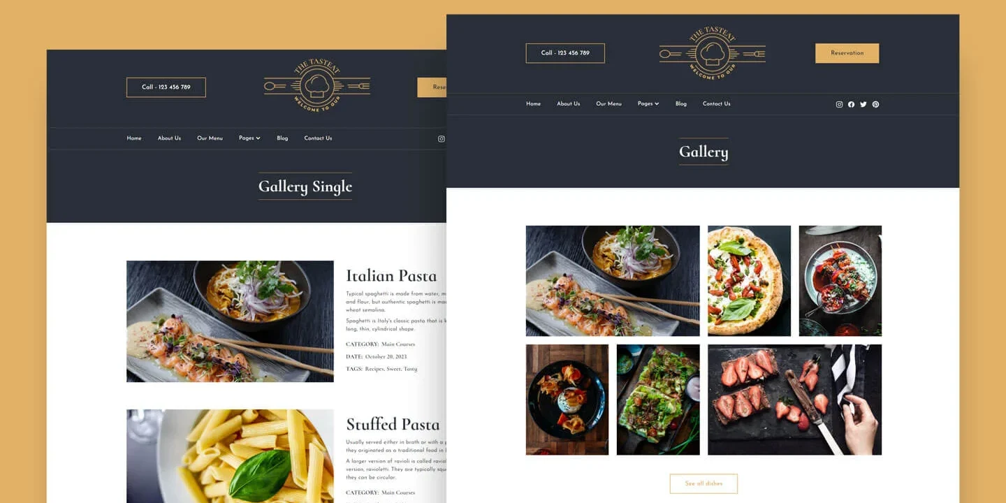 Restaurant Image Gallery for Website