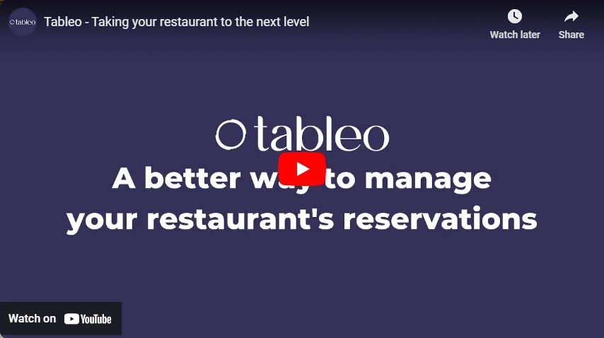 Tableo - A better way to manage restaurant reservations