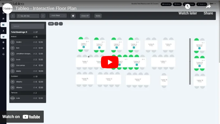 Tableo Interactive Floor Plan