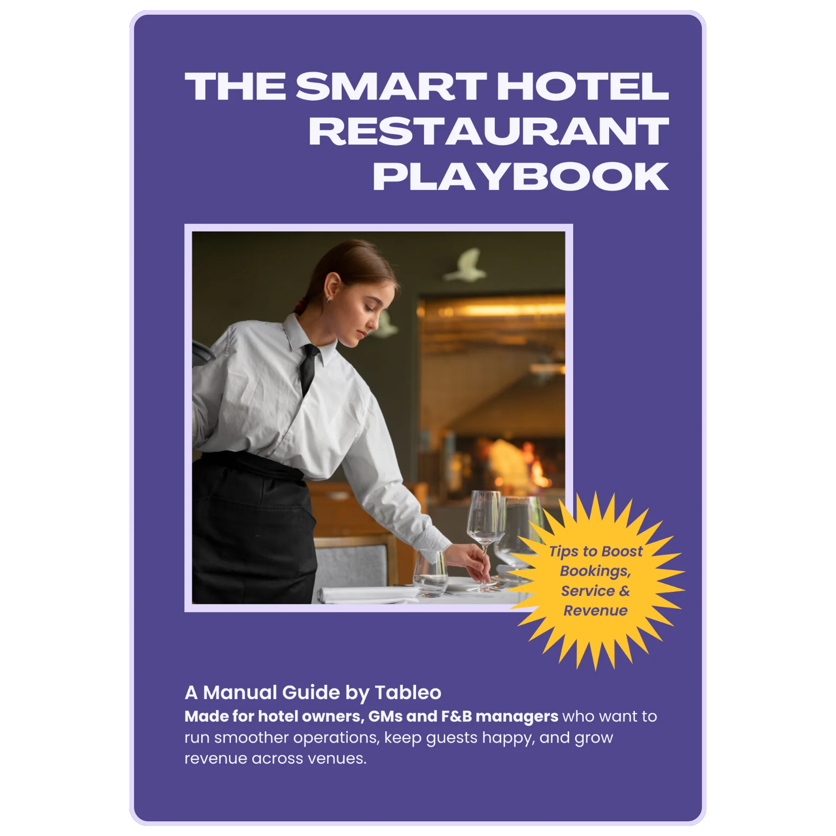 Front page for Tableos The Smart Hotel Restaurant Playbook