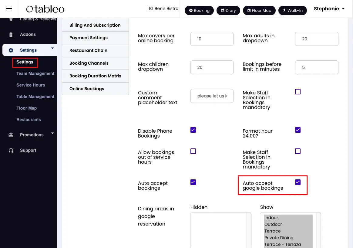 Auto-accept bookings