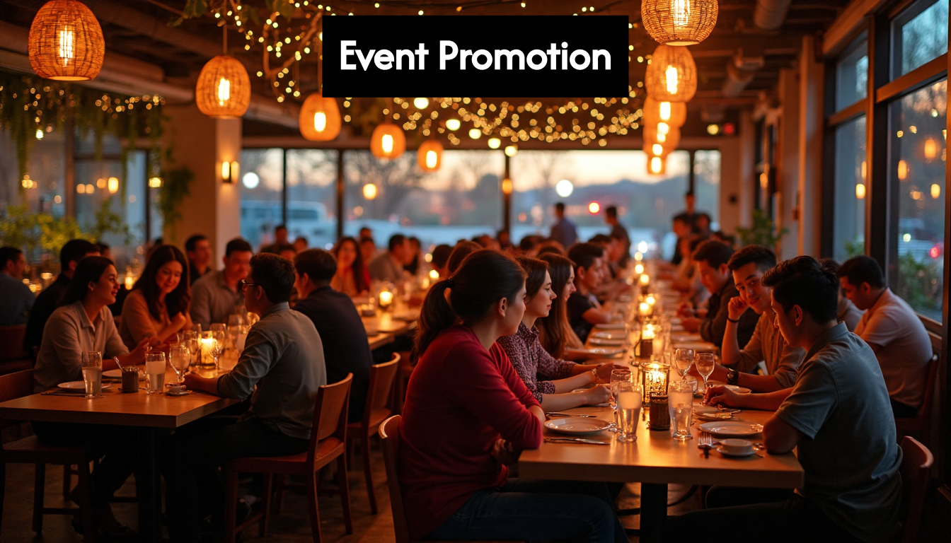Busy restaurant hosting an event evening