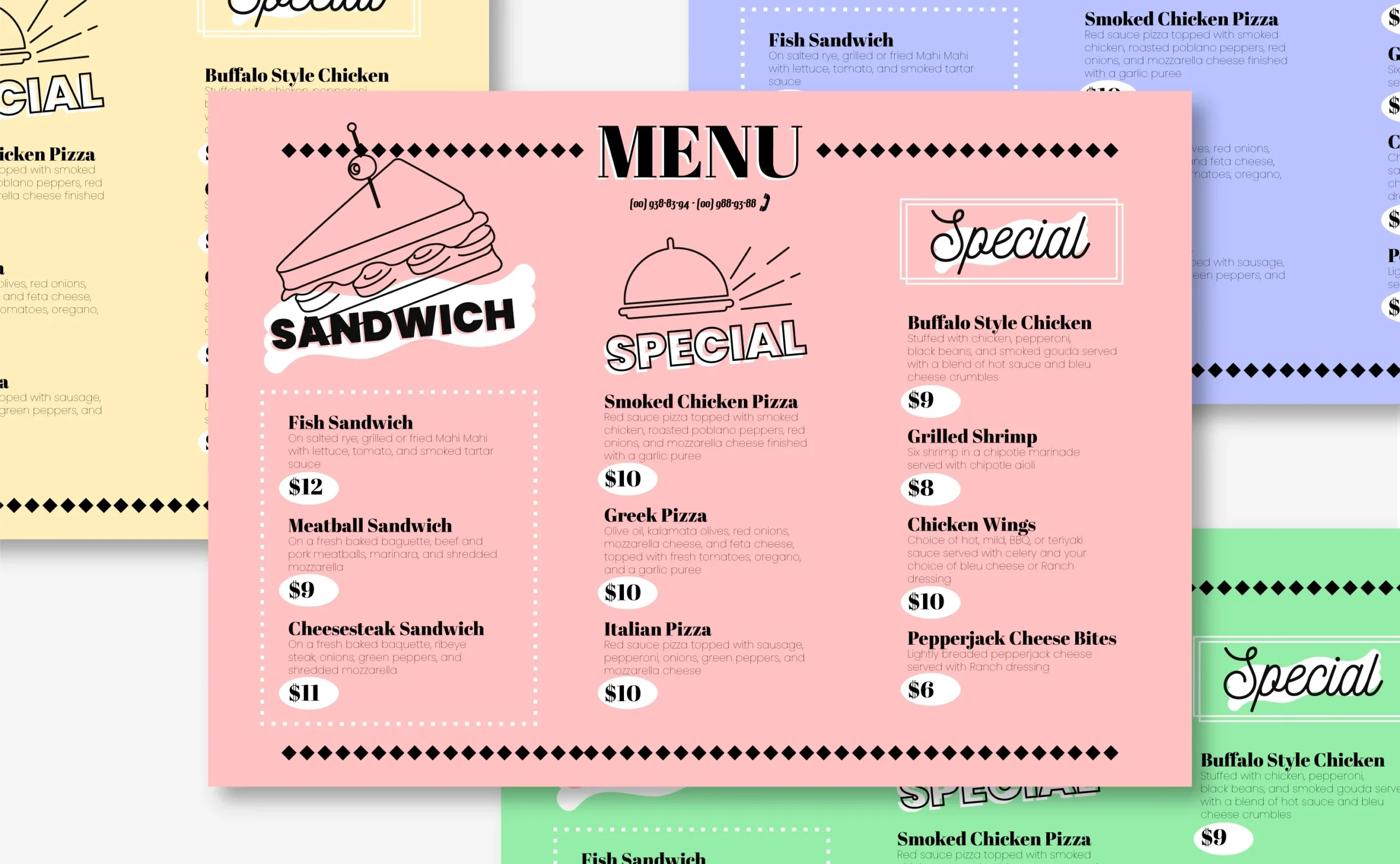 menu layout