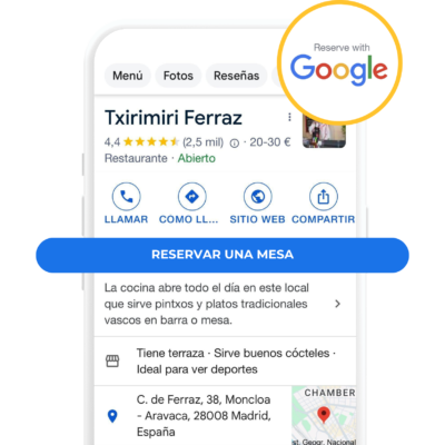 reservacongooglerwges | Tableo