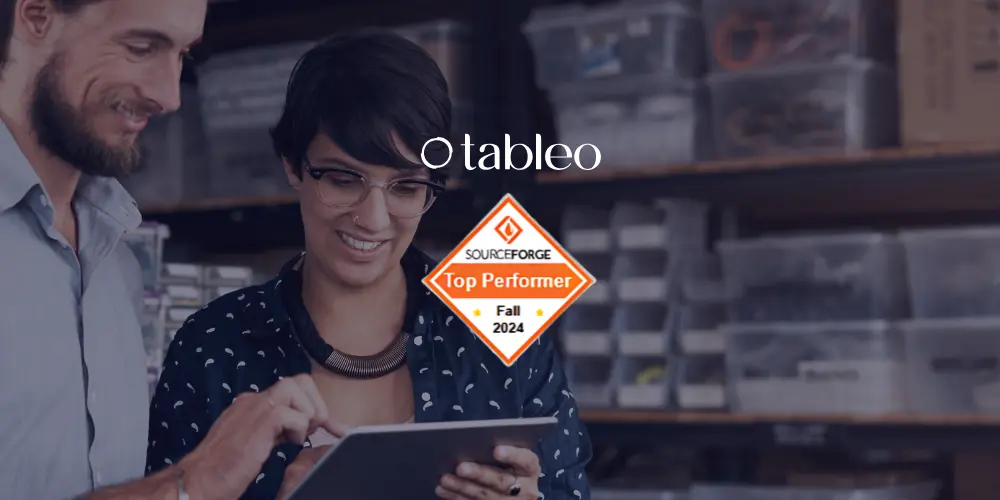 Tableo recognised as category Top Performer in Fall 2024